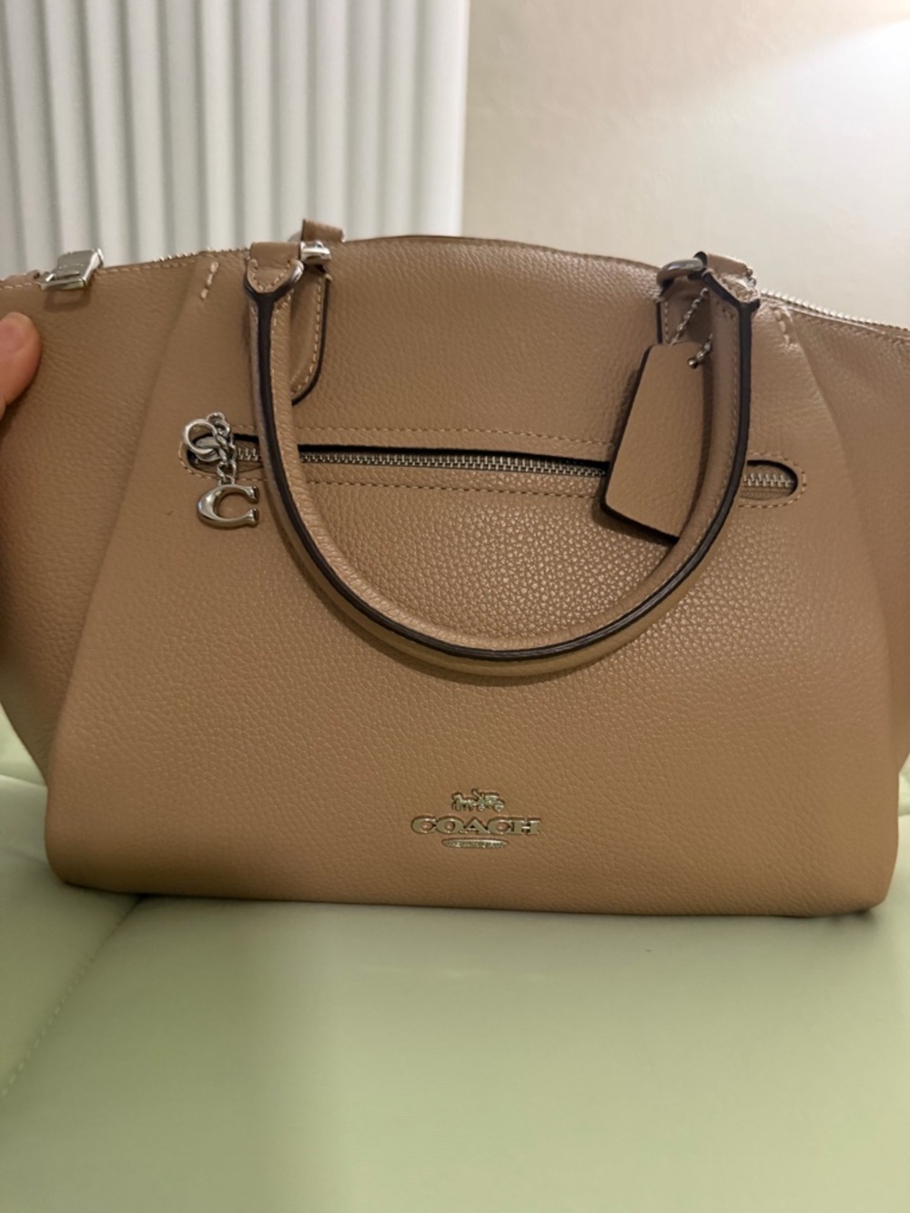 DKNY Blush Zip-Around Wallet with Tan Pebbled Tote - Picture 2 of 3